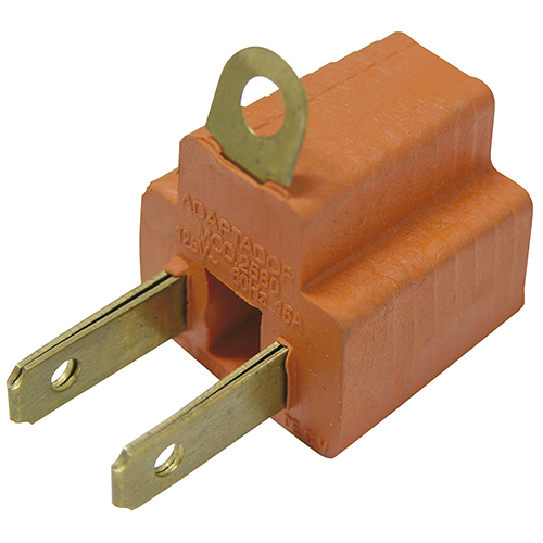[SUR-136450] ADAPTADOR CLAVIJA DE ATERRIZADO A POLARIZADO PVC, 2 PIEZAS