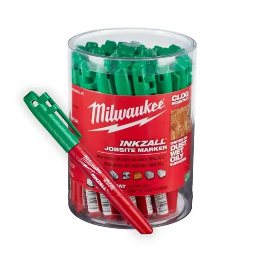 [MIA-48-22-3190] MARCADOR INDUSTRIAL PUNTO FINO COLOR VERDE INKZALL