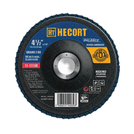 [HEC-111111M] DISCO LAMINADO 4 1/2" X 7/8" T. 29 GRANO 80