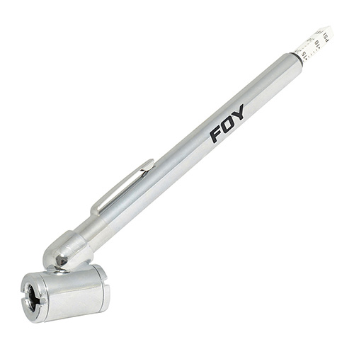[FOY-140953] GAUGE PLASTICO CON CABEZA DOBLE CROMADA TIPO LAPIZ FOY TOOLS