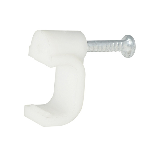 [SUR-GRAD10] GRAPA PARA CABLE DUPLEX 10 MM BLANCO 20 PIEZAS