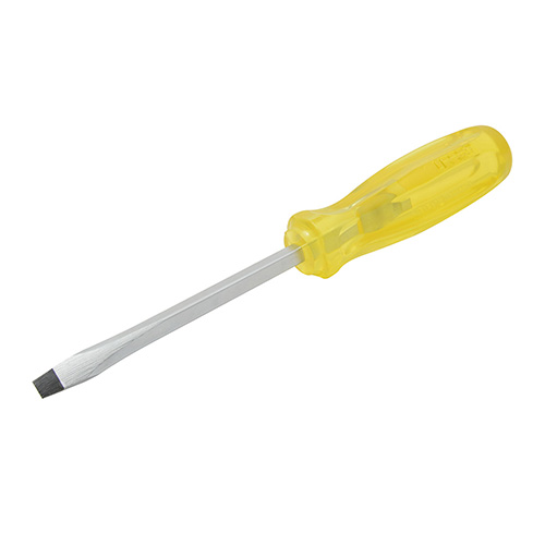 [URR-9804] DESTORNILLADOR AMBAR PUNTA PLANA BARRA CUADRADA 1/4 X 4