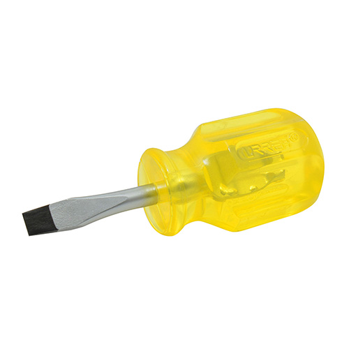 [URR-9652] DESTORNILLADOR AMBAR TIPO TROMPO PUNTA PLANA BARRA REDONDA 1/4 X 1 1/2