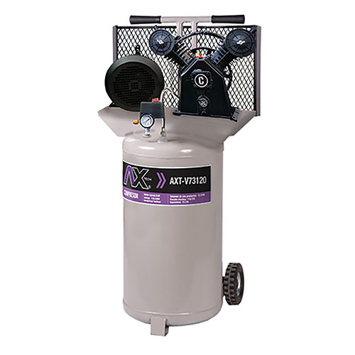 [AXT-V73120] COMPRESOR VERTICAL 72L CABEZAL 2 PISTONES EN V MOTOR CARROLL 3HP 110 - 220 V 12