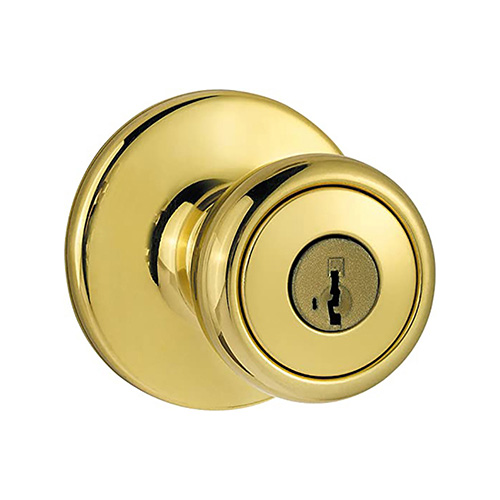 [KWK-L486549] CERRADURA TIPO MANIJA MOD. DELTA P/RECAMARA COLOR LATON BRILLANTE (BLISTER)