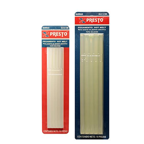 [PRE-3820] SILICON HOT MELT PARA PISTOLA ELECTRICA 10.15 X .07 CMS. (C/10 BARRAS)