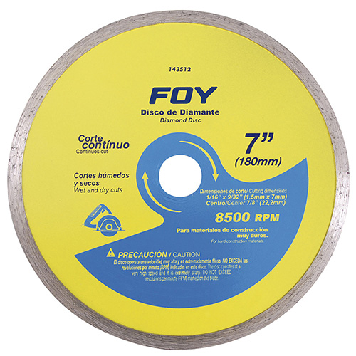 [FOY-143512] DISCO DE DIAMANTE CONTINUO, 7"