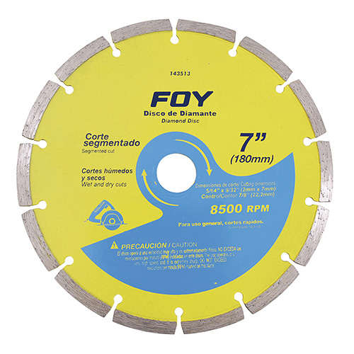 [FOY-143513] DISCO DE DIAMANTE SEGMENTADO, 7"