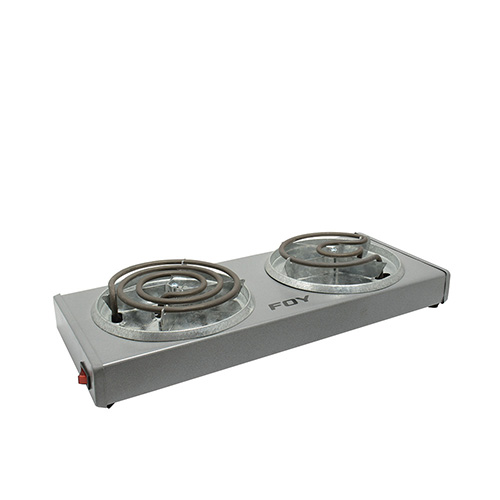 [FOY-144711] PARRILLA ELECTRICA 2 QUEMADORES DE LAMINA CON ASA