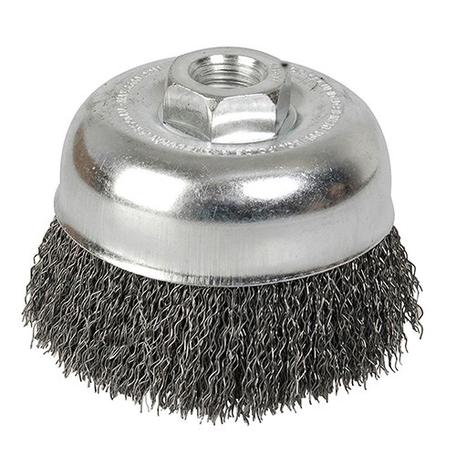 [FOY-C301] CARDA COPA ONDULADA ALAMBRE DELGADO 4" X 0.35 CON ROSCA 5/8"