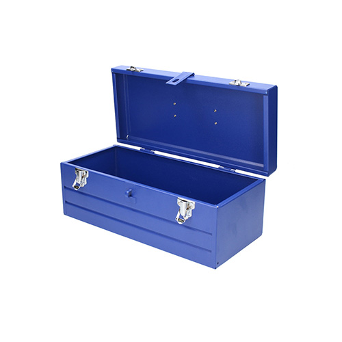 [FOY-CMF16] CAJA PORTAHERRAMIENTAS METALICA AZUL CON CHAROLA 16" X 7" X 6"
