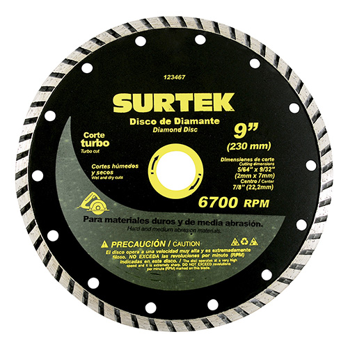 [SUR-123467] DISCO DE DIAMANTE TURBO 9"