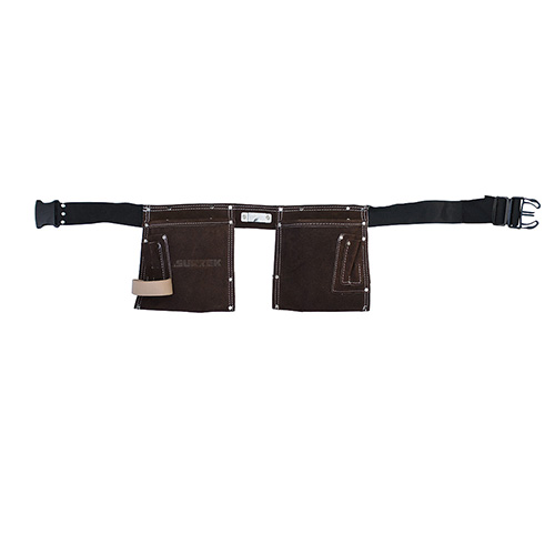 [SUR-124400] ESTUCHE PORTAHERRAMIENTAS DOBLE DE CARNAZA CON CINTURON CON 10 BOLSILLOS