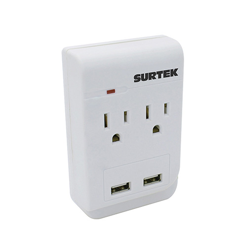 [SUR-136205] MULTICONTACTO DE BARRA 2 ENTRADAS 2 USB