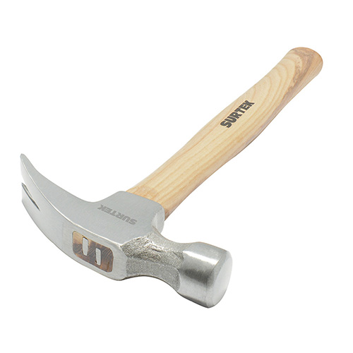 [SUR-420R] MARTILLO DE UÑA RECTA CON MANGO DE MADERA DE 14", 20 OZ