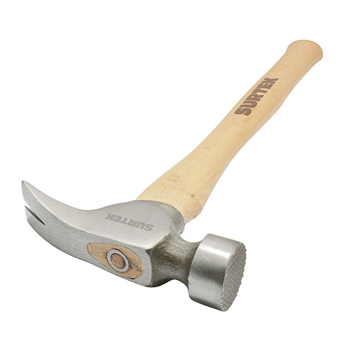 [SUR-425CF] MARTILLO DE UÑA TIPO CALIFORNIA RECTO CABEZA FRESADA CON MANGO DE MADERA DE 16", 25 OZ