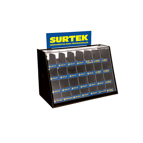 [SUR-EXPUNTA] RACK DESPACHADOR PARA MOSTRADOR PARA PUNTAS INTERCAMBIABLES 19.5 X 38 X 24.6 CM
