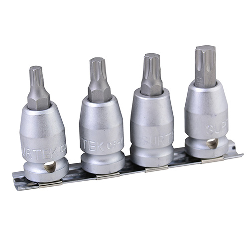 [SUR-F5800T] JUEGO DE 4 DADOS PUNTA TORX CUADRO DE 1/2"