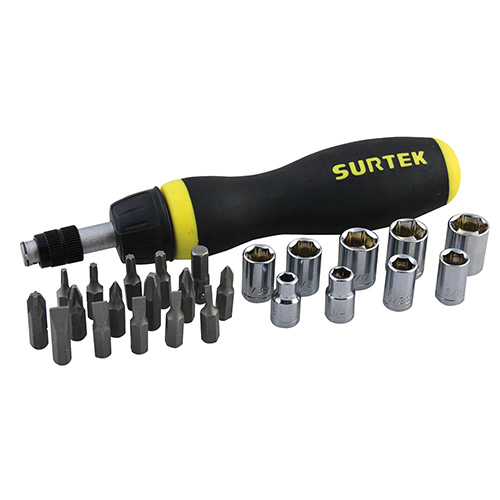 [SUR-JDP26] JUEGO DE PUNTAS Y ACCESORIOS HEXAGONO DE 1/4", 26 PIEZAS