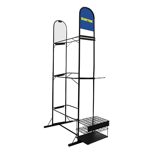 [SUR-RCARRVER] EXHIBIDOR DE PISO VERTICAL PARA CARRETILLAS Y ACCESORIOS 86.5 X 60 X 193 CM