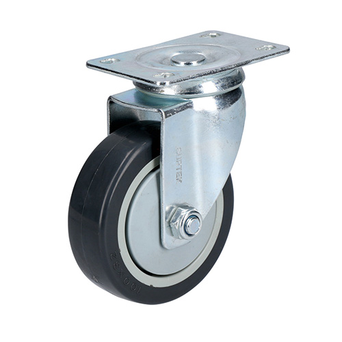 [SUR-RG7G] RODAJA DE POLIURETANO NEGRO GIRATORIA 3"