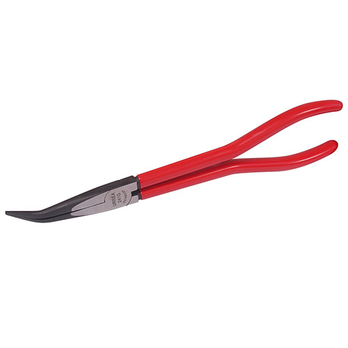 [URR-241G] PINZA CON MANGO RUBBER GRIP DE 9-5/8" EXTRA LARGA CURVA A 45°