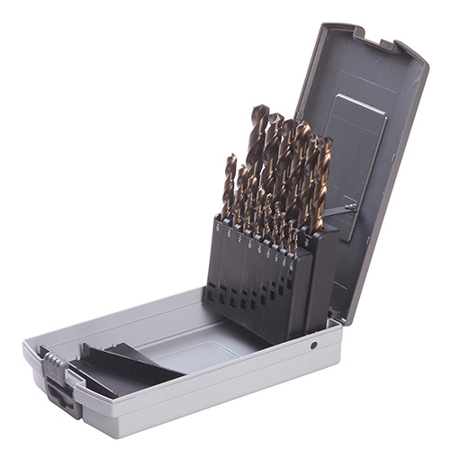 [URR-CO5115] JUEGO DE 15 BROCAS CON COBALTO DE ACERO DE ALTA VELOCIDAD ZANCO RECTO