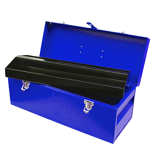 [URR-D5A] CAJA PORTAHERRAMIENTAS METALICA AZUL 20" X 7" X 7"