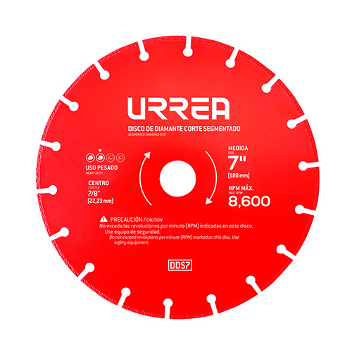 [URR-DDS7] DISCO DE DIAMANTE SEGMENTADO, 7"